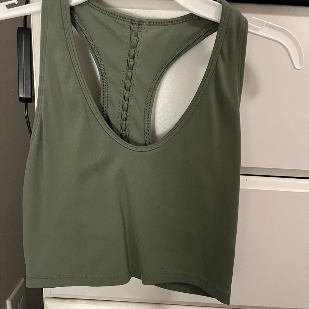 Olive Green Racerback Tank Top